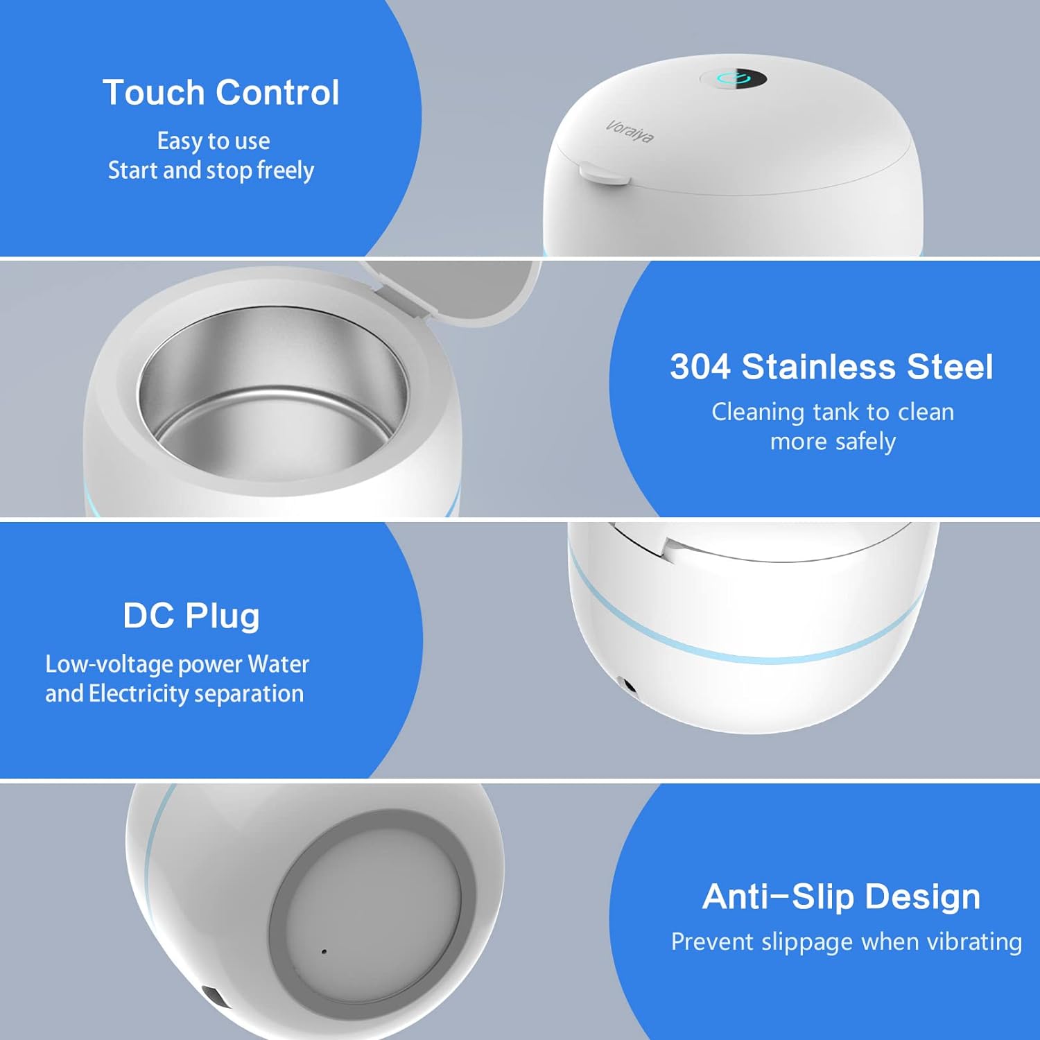 Voraiya® Dental Ultrasonic Cleaner UV for Dentures, Aligner,