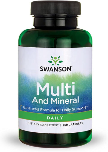 Swanson Multi and Mineral Daily Men's Women's Multivitamin Multiminera