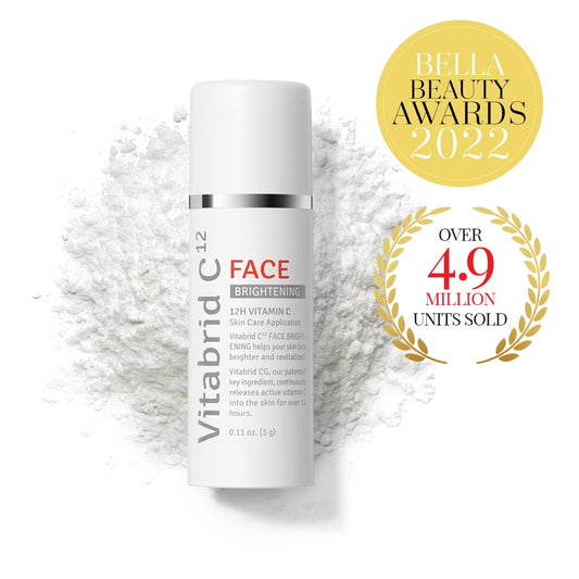 Vitabrid C¹² FACE Brightening dark spot corrector, 12-hour active vitamin C powder, one of the eight innovative technologies, award winning, add into favorite serum/moisturizer, minimize irritation, clinically proven (0.11 .)