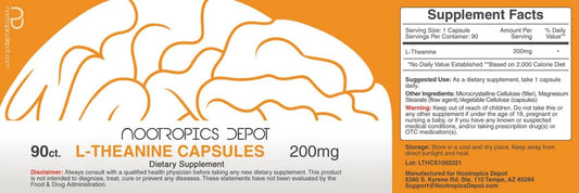 L-Theanine Capsules 200Mg (90 Count) | Promotes Relaxation |
