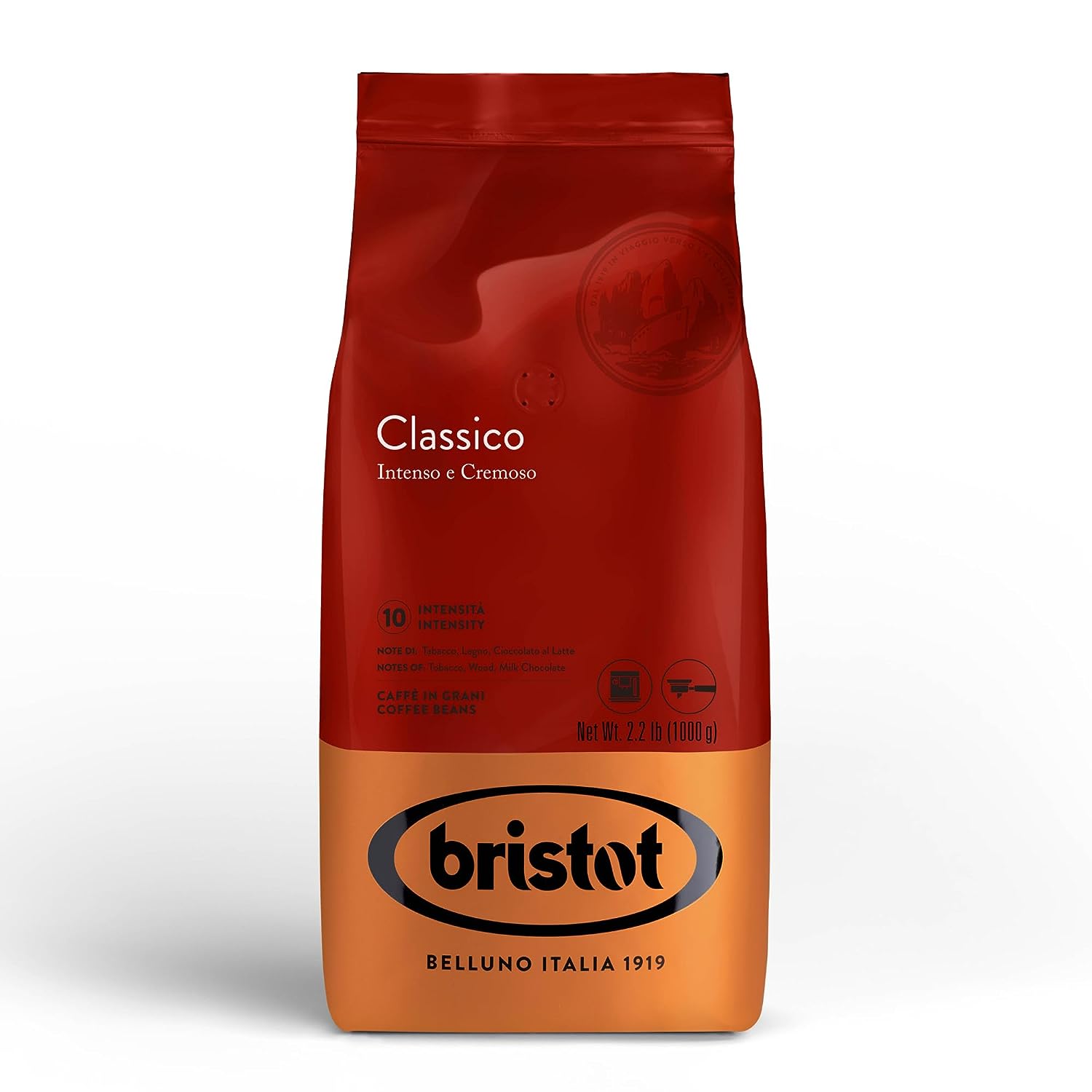 Bristot Classico Intenso e Cremoso Espresso Beans | Medium Roast Italian Espresso Beans |
