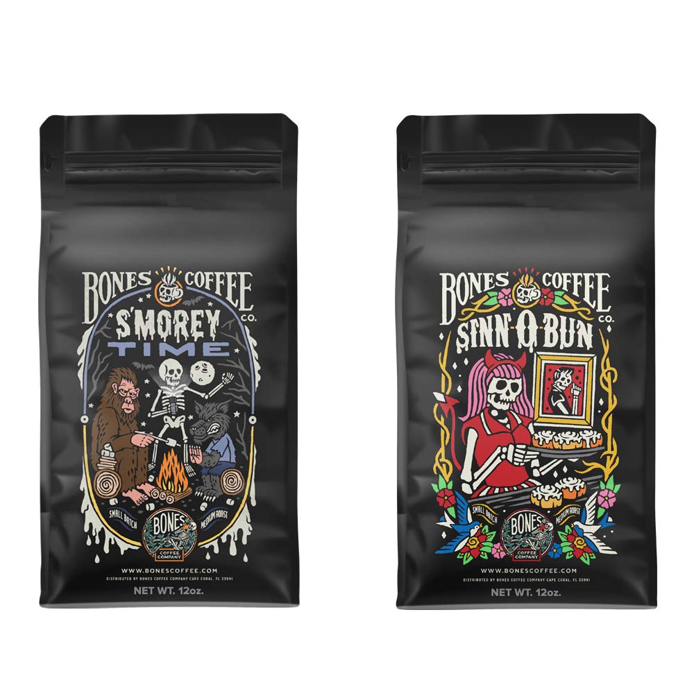 Bones Coffee Company S'morey Time and Sinn-O-Bunn Ground  Bag Bundle