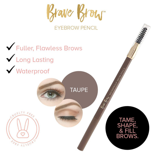 Belle Beauty by Kim Gravel Brave Brow Eyebrow Pencil (Taupe) - Bold Rich Beautiful Eyebrow Color