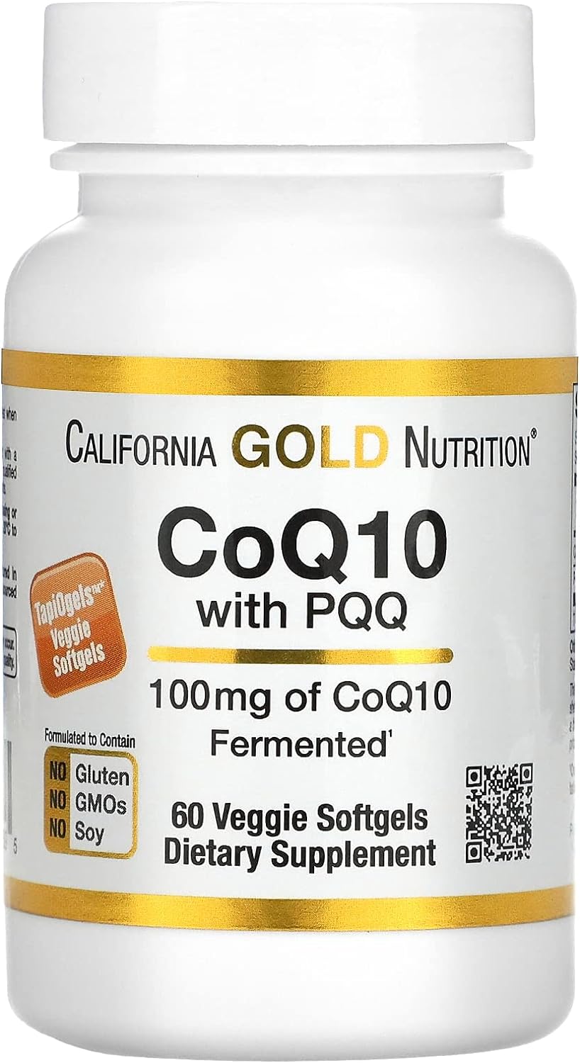 California Gold Nutrition CoQ10 100 mg with PQQ 10 mg, 60 Veggie Softg