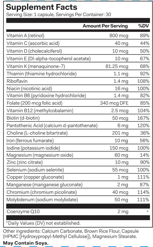 The Nue Co. MEN'S MULTIVITAMIN Supplement, Supports Energy, Immunity,