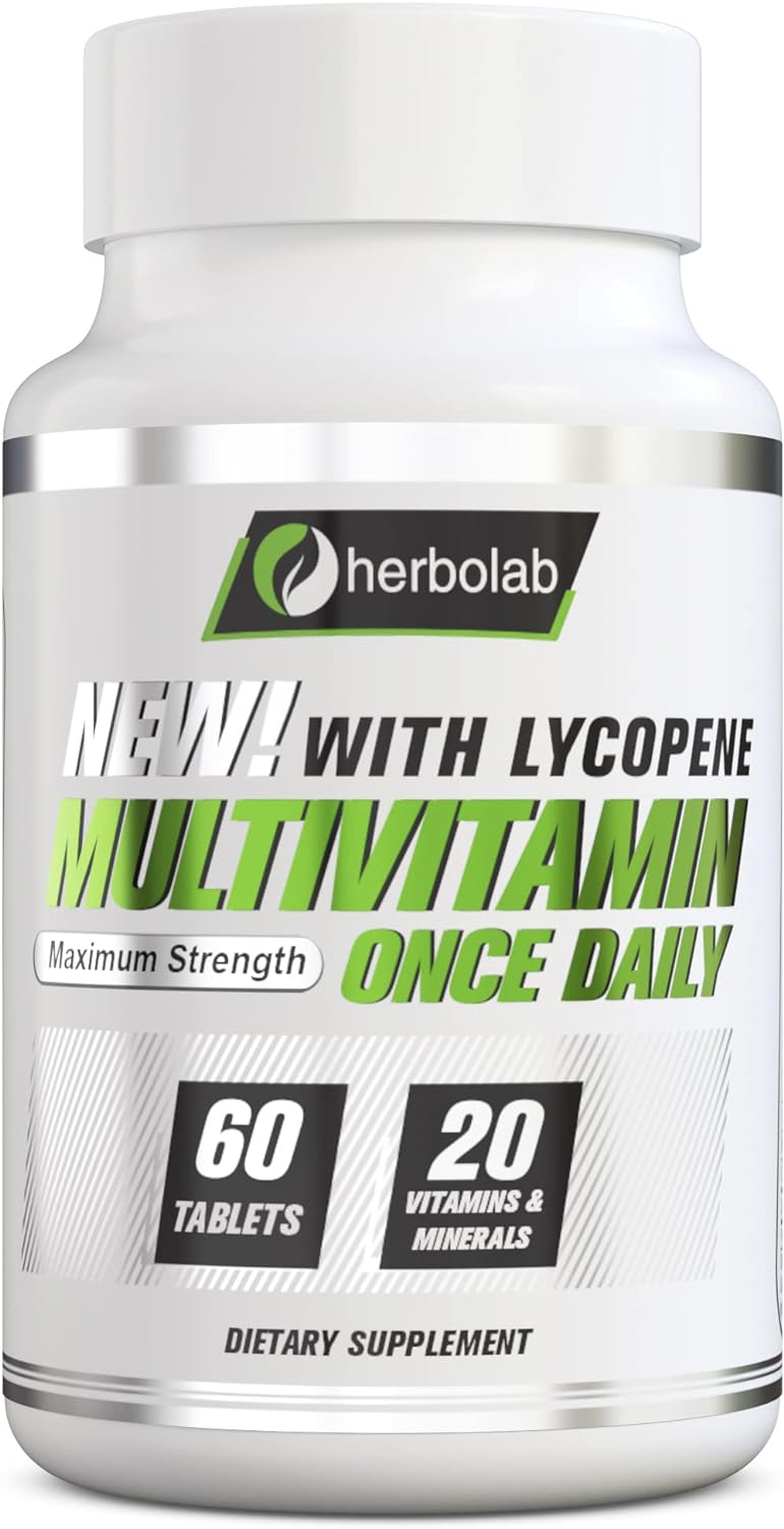 Herbolab Multivitamin Once Daily, Max Strength Vitamins A, C, D, E, K,