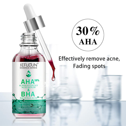 Fruit Acid Essence,Hyaluronic acid serum, Extract containing AHA (fruit acid) Serum Essence For Oily and Acne-Prone Skin?Soften the Skin Removes Dead Skin Cells and Dirt from Pores - 1