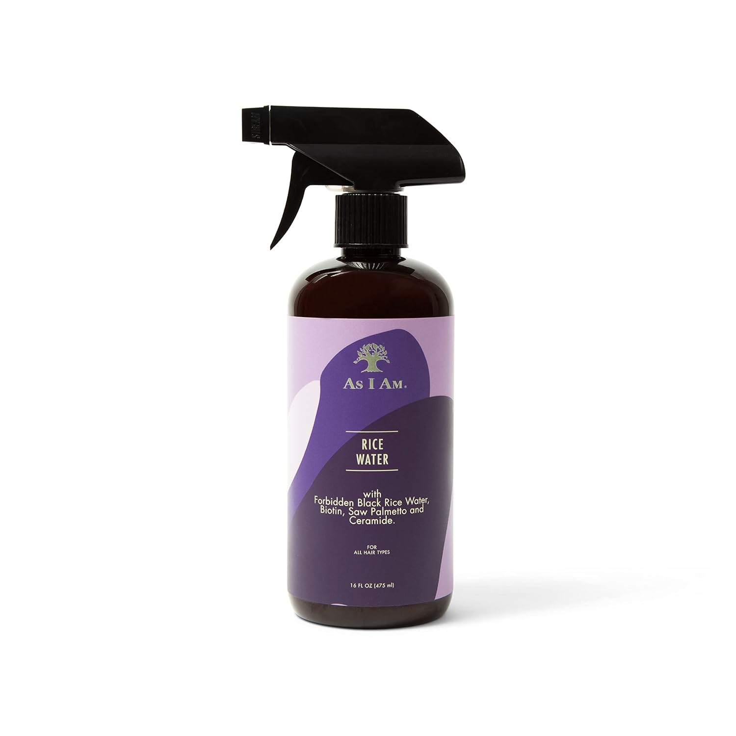 As I Am Rice Water - 16 Ounce - With Forbidden Black Rice, Saw Palmett