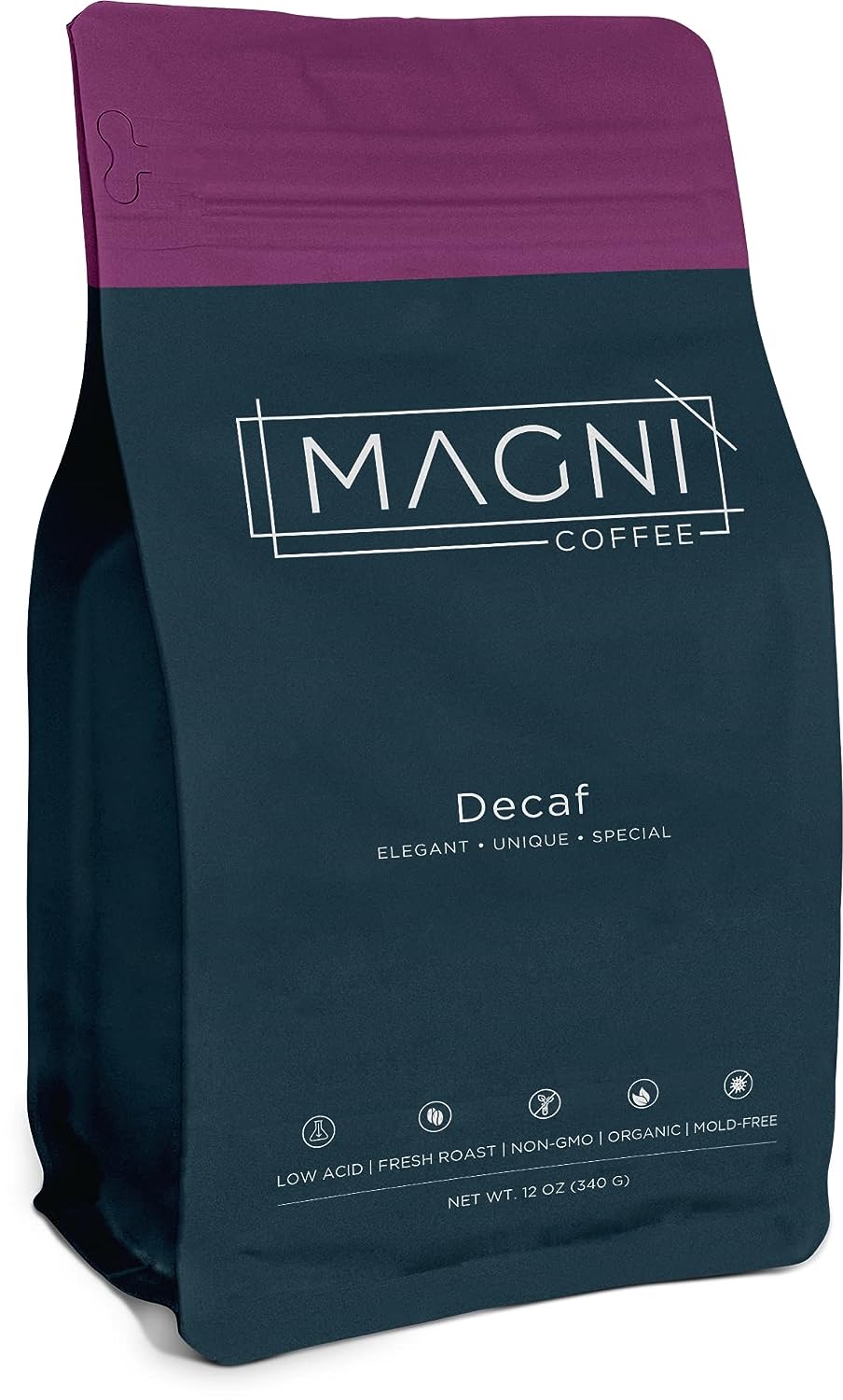 Low Acid Coffee - Organic Coffee - Ground and Whole Beans for French Press, Espresso, Pourover - Non-GMO - Mold Free  - Single Origin Coffee - Magni Coffee (WHOLE BEANS Decaf)