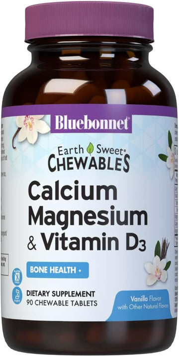 Bluebonnet Nutrition Calcium Magnesium Plus Vitamin D3 Earthsweet, Bon