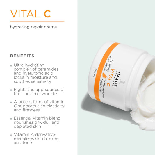 IMAGE Skincare, VITAL C Hydrating Repair Crème, Anti-Aging Face Night Cream with Hyaluronic Acid, 2