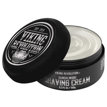 Luxury Shaving Cream for Men- Sandalwood Scent - Soft, Smooth & Silky Shaving Soap - Rich Lather for the Smoothest Shave - 5.3