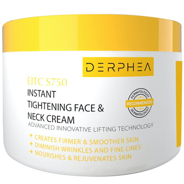 DERPHEA Neck Cream, Face & Neck Tightening Cream, Skin Tightening Cream For Tightening Skin, Fine lines, Loose & Sagging Skin On Face, Neck, Décolleté (3.4 )