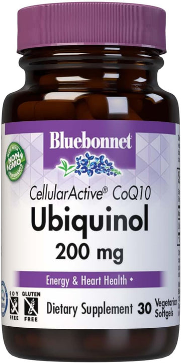 Bluebonnet Nutrition Active CoQ10 Ubiquinol 200mg Vegetarian Softgels,
