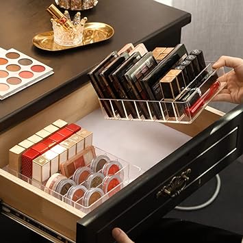 LoengMax Makeup Organizer, Eyeshadow Palette Organizer, 7 Se