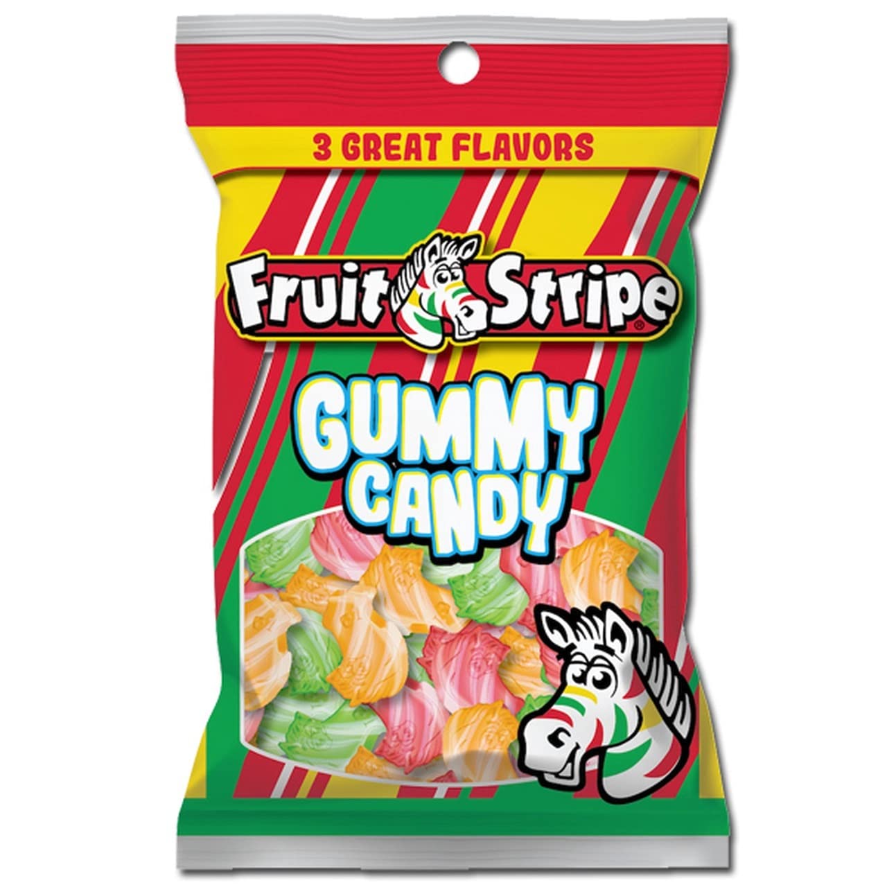 Fruit Stripe Zebra Gummy Candy, 3.25Oz