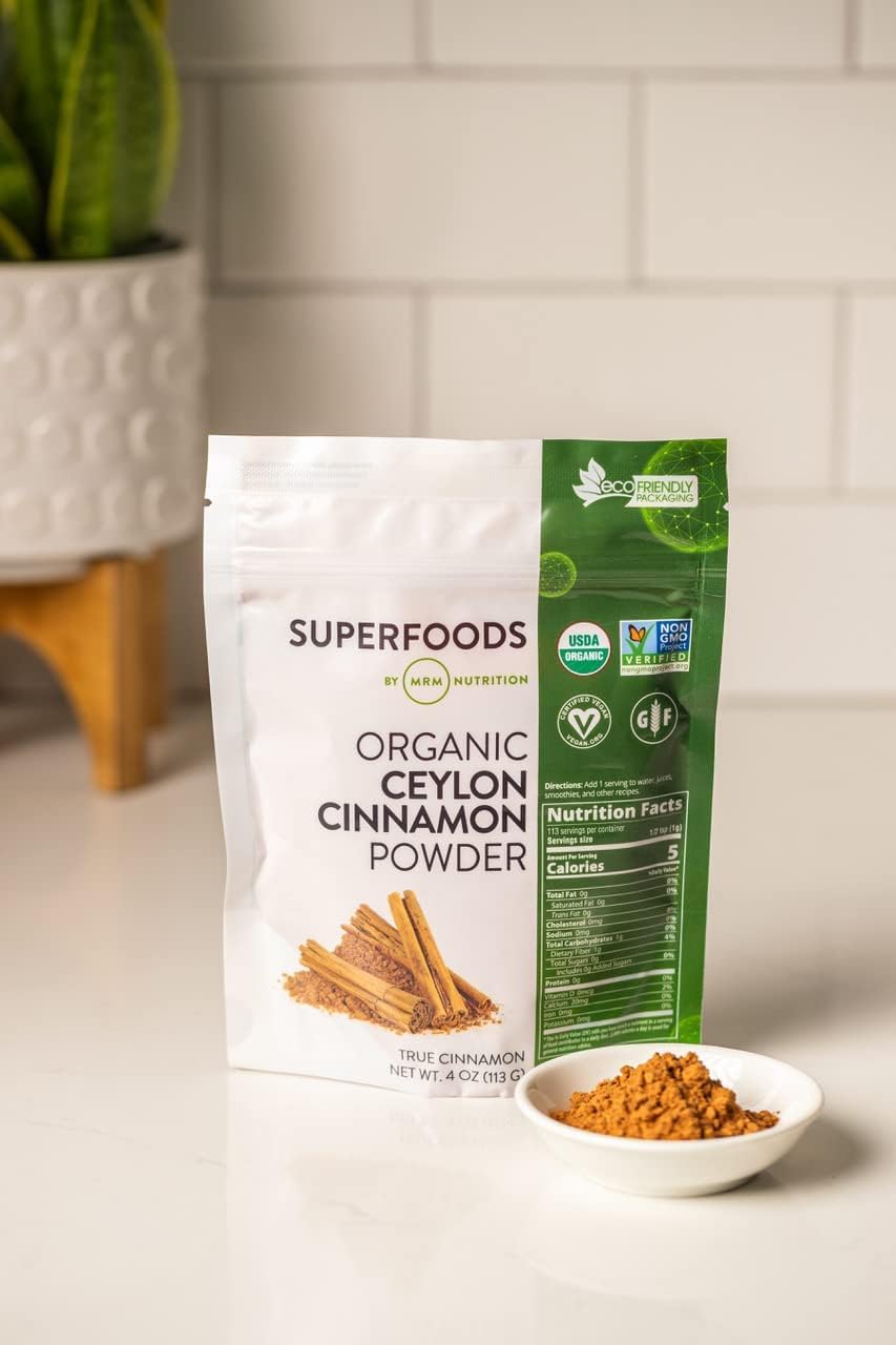 MRM Nutrition Organic Ceylon Cinnamon Powder | Superfoods | True Cinna