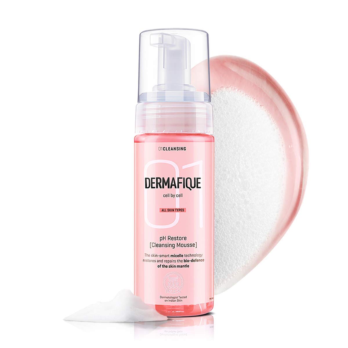 Dermafique Ph Restore Cleansing Mousse, Pink, 150ml