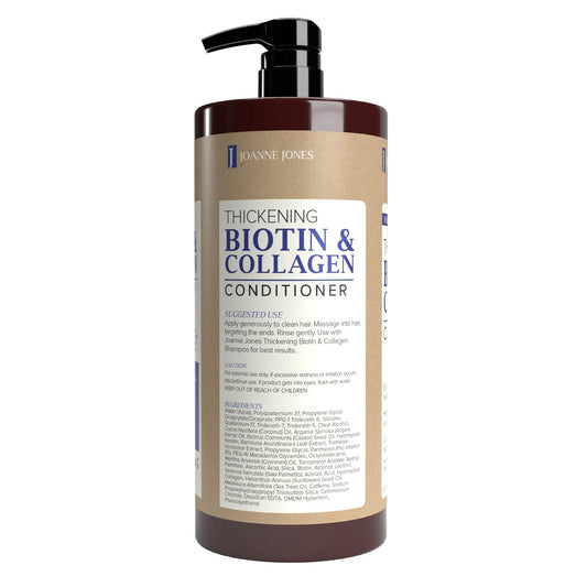 Joanne Jones Thickening Biotin & Collagen Conditioner 960  / 32  , Noticeably Thicker and Fuller Looking Hair, Haircare for All Hair Types