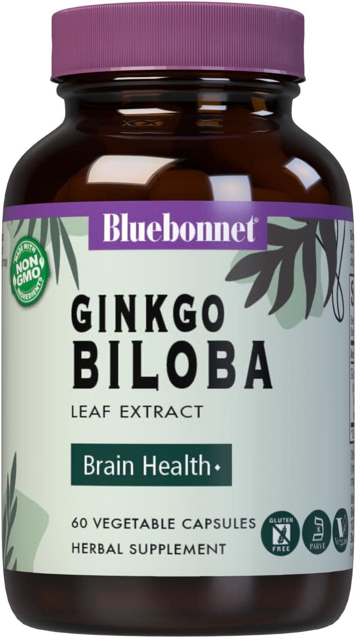 BlueBonnet Ginkgo Biloba Leaf Extract Supplement, 60 Count