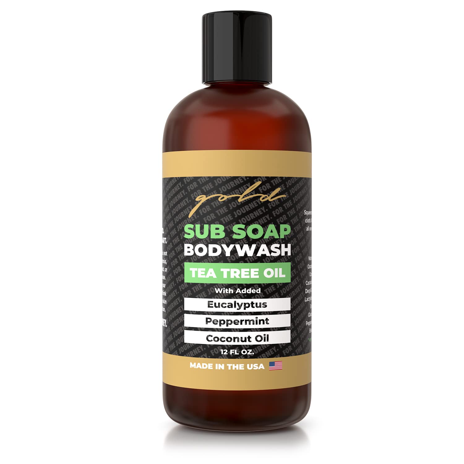Gold BJJ Submission Soap Body Wash - Shower Gel Packed with Tea Tree Oil for Jiu Jitsu, Wrestling, MMA, and Boxing