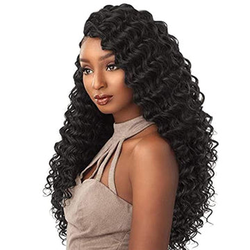 Sensationnel Lulutress Synthetic Crochet Braid - WATER WAVE 18" (1B Off Black)