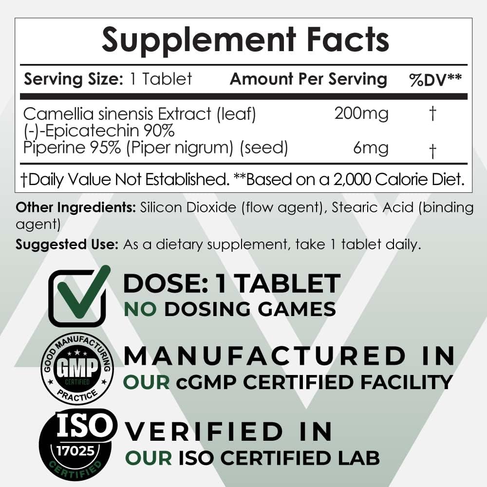 "200mg Epicatechin Tablets"