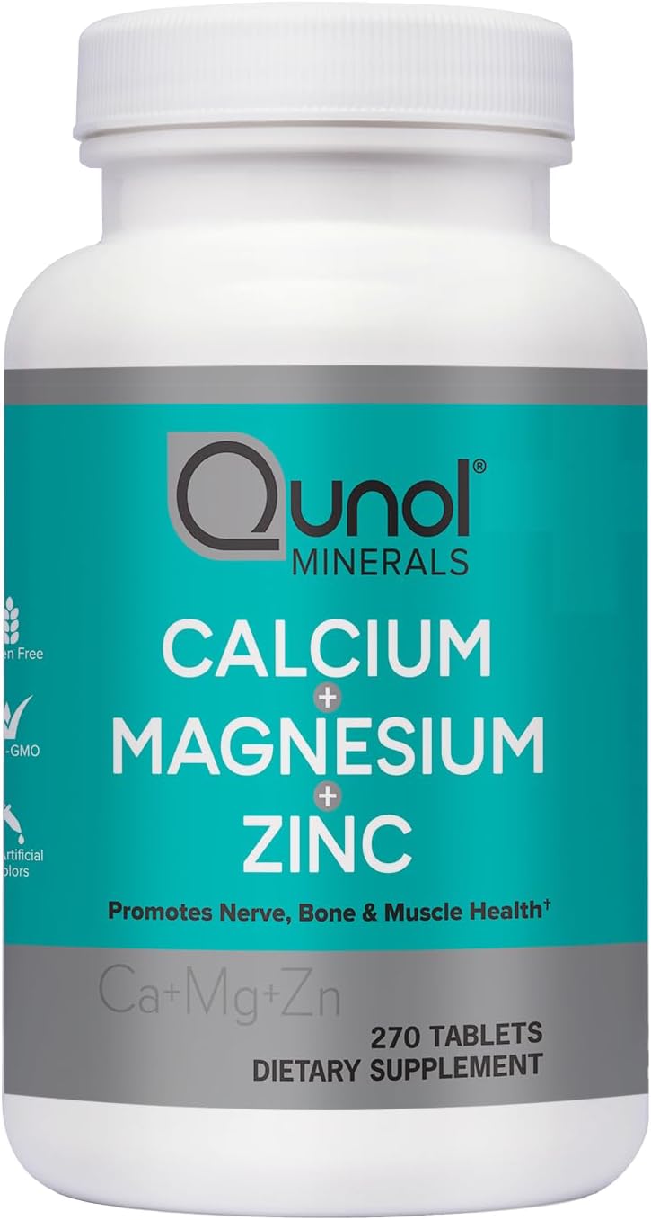 Qunol Calcium 3 in 1 Tablets with Calcium, Magnesium & Zinc for Immune