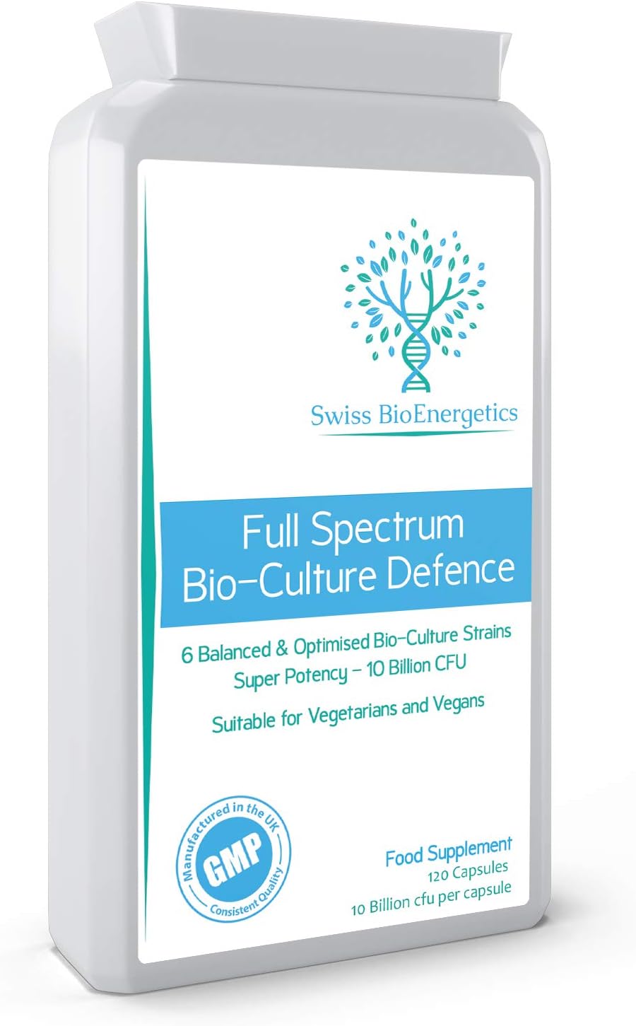 Full Spectrum Bio-Culture Defence - 120 Capsules - High Strength 10 Bi100 Grams