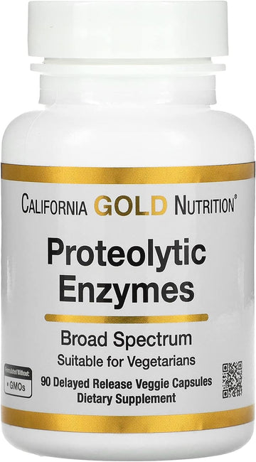 Proteolytic Enzymes, 90 Delayed Release Veggie Capsules, California Go3.21 Ounces