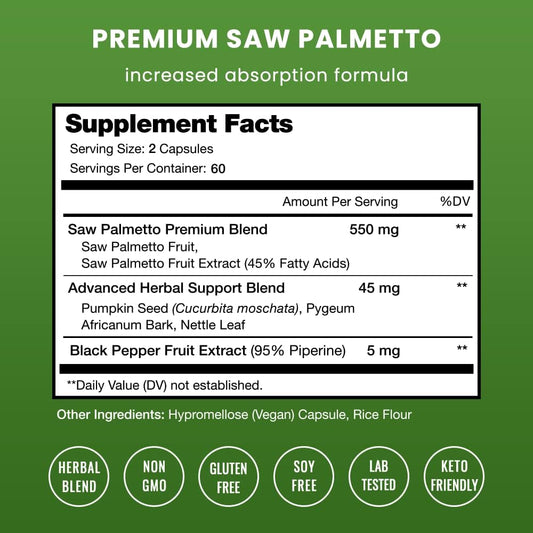 Saw Palmetto Supplement for Prostate Health [Extra Strength] 600mg Com