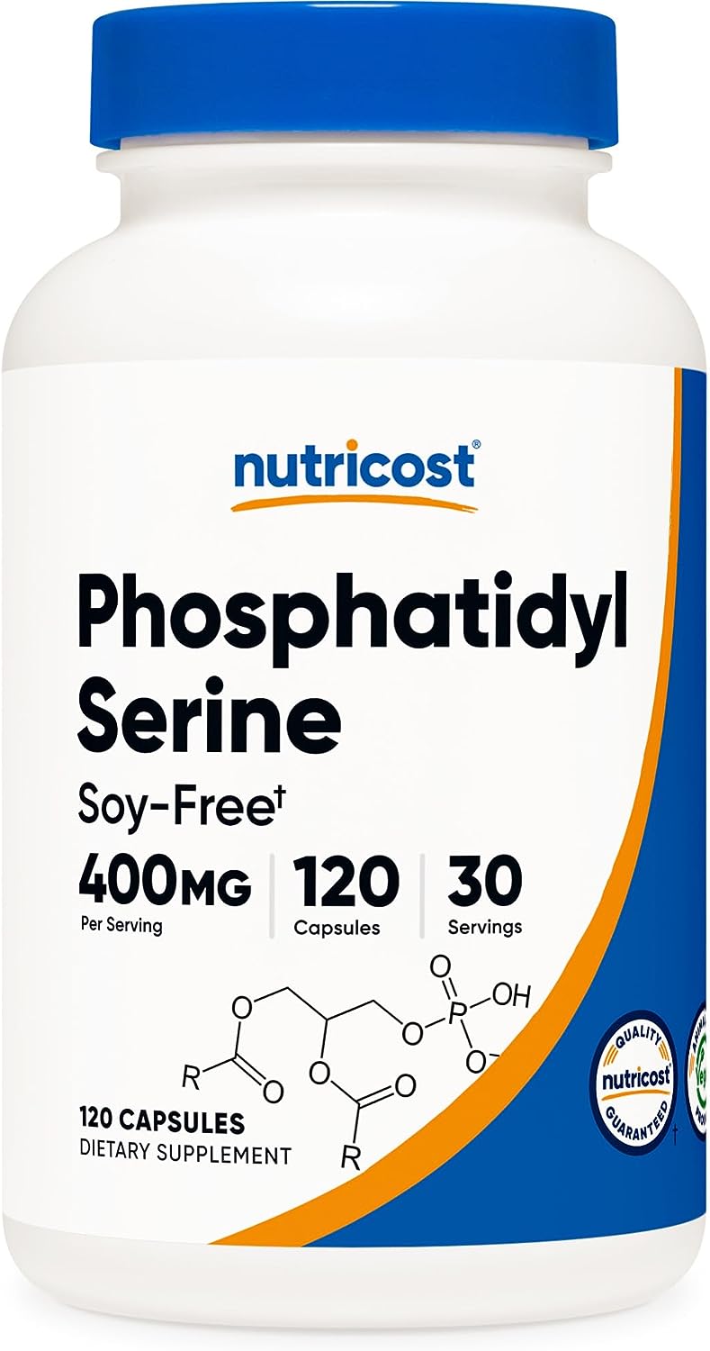 Nutricost Phosphatidylserine 400mg, 120 Capsules - Soy Free, 30 Servings, Vegetarian Friendly, Non-GMO, Gluten Free
