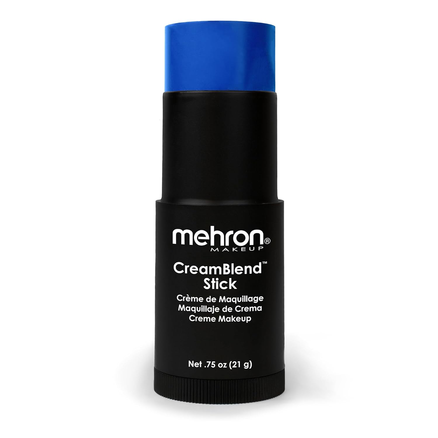 Mehron Makeup CreamBlend Stick | Face Paint, Body Paint, & Foundation Cream Makeup | Body Paint Stick .75  (21 g) (Blue)