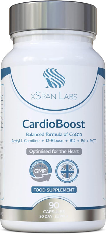 Cardioboost 90 Capsules  A Precise Balance Of Coq10, D-Ribose, Acetyl76 Grams