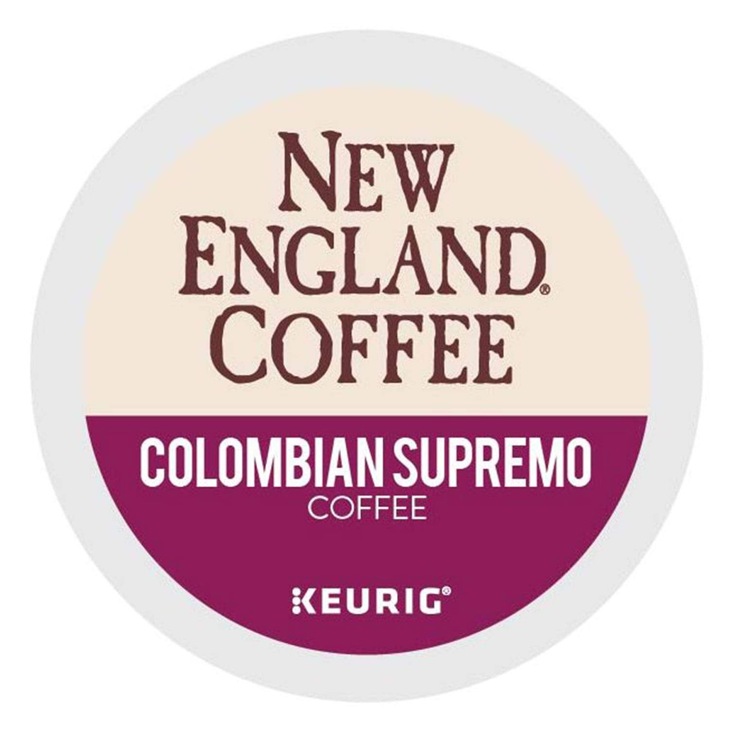 New England Coffee Colombian Supremo K-Cup Pods, Medium Roast, 24/Box