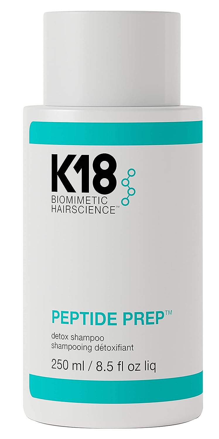 K18 PEPTIDE PREP™ Color-Safe Detox Clarifying Shampoo - Non-Stripping, pH-Optimized Cleanse Removes Product Buildup, Dirt, Oils, Metals, 8.5