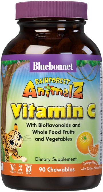 Bluebonnet Nutrition Rainforest Animalz Vitamin C Animal Shape Chewabl