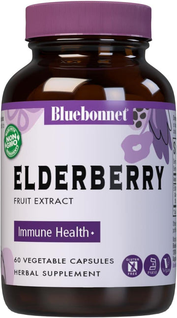 BlueBonnet Elderberry Fruit Extract Supplement, 60 Count