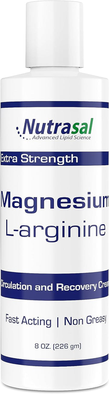Nutrasal Magnesium L-Arginine Cream Nitric Oxide Blood Flow Circulatio