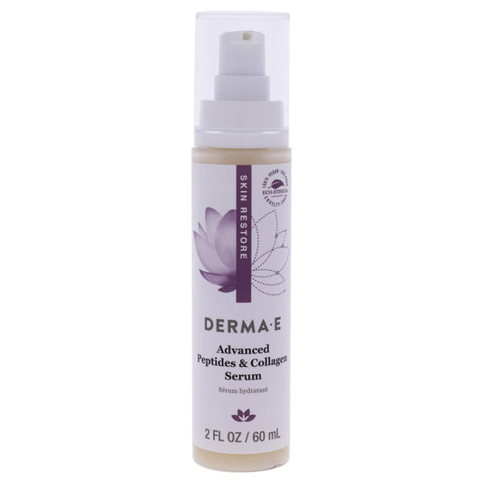 DERMA E Advanced Peptides & Collagen Serum, Double-action infused facial serum works day/overnight -Firming anti-wrinkle skin & eye firming. Smooths the look of wrinkles and deep lines (Pack of 2)