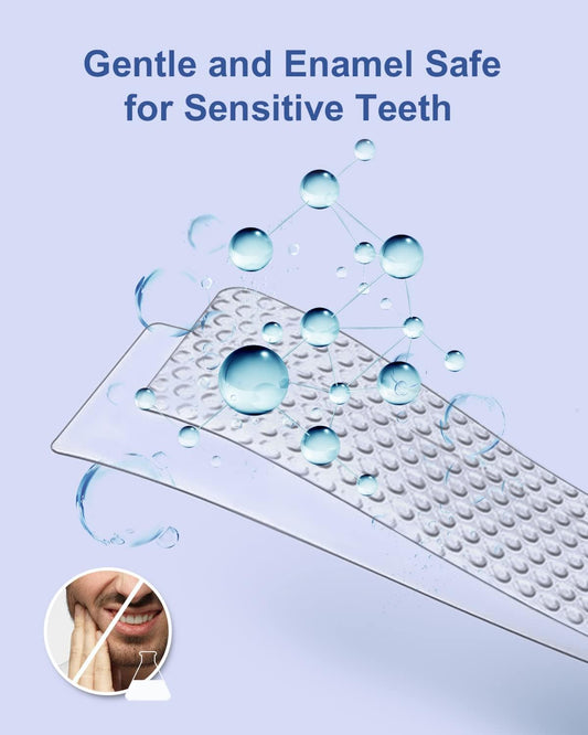 MySmile Teeth Whitening Kit with led Light, 28X Teeth Whitening Strips for Teeth Sensitive, 10 Min Fast Whitening Teeth, Helps to Remove Stains from Coffee, Smoking, Wines(1Pcs Light + 14Sets Strips)