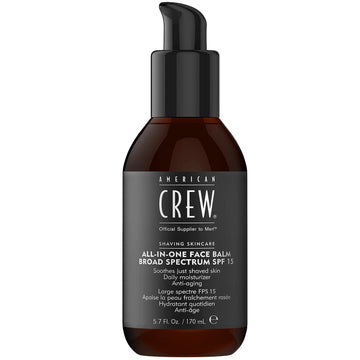 American Crew All-in-One Face Balm for Men, Soothing Cream, SPF 15, 5.7