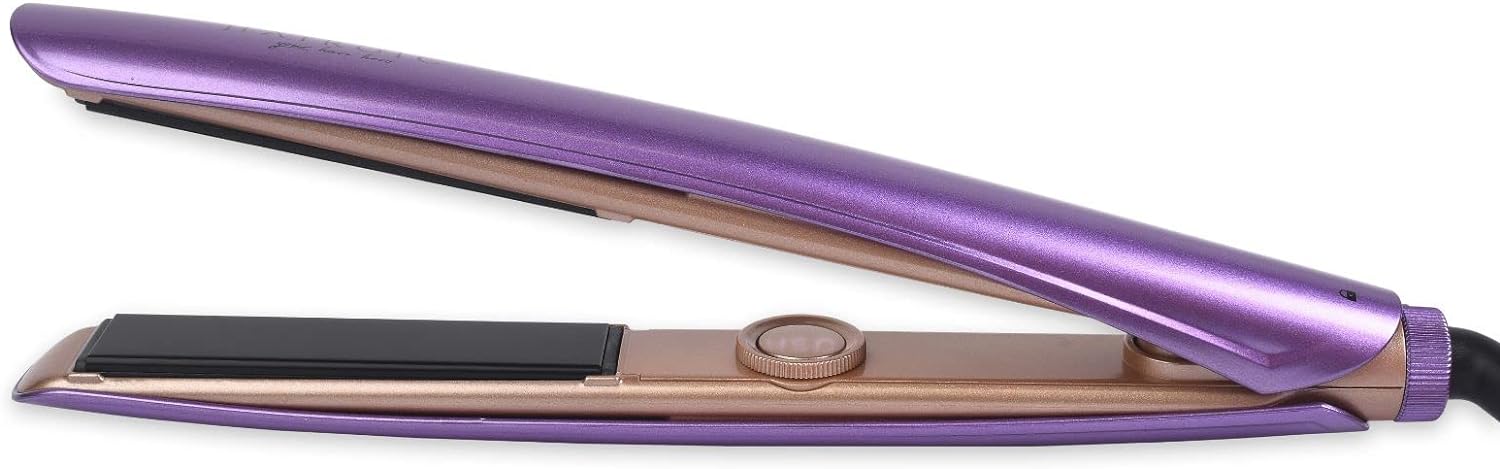 Hair Straightener, 1 Inch Ceramic at Iron for Hair, 2 in 1 Straightener and Curler, Auto Shut Off,Dual Voltage Travel at Iron,Best 1 Inch at Iron to Ease Frizz,HAIROIC (Purple)