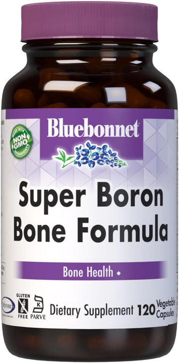 BlueBonnet Super Boron Bone Formula Vegetarian Capsules, 120 Count