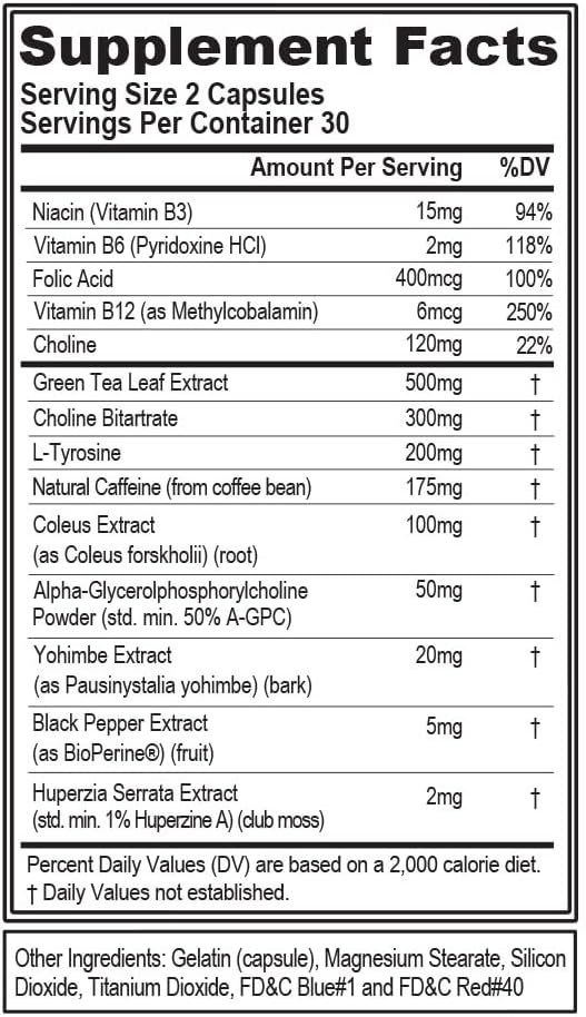 EVL Thermogenic Fat Burner Support - Fast Acting Weight Loss Energy and Appetite Support - Trans4orm Green Tea Fat Burner and Weight Loss Support Supplement for Men and Women