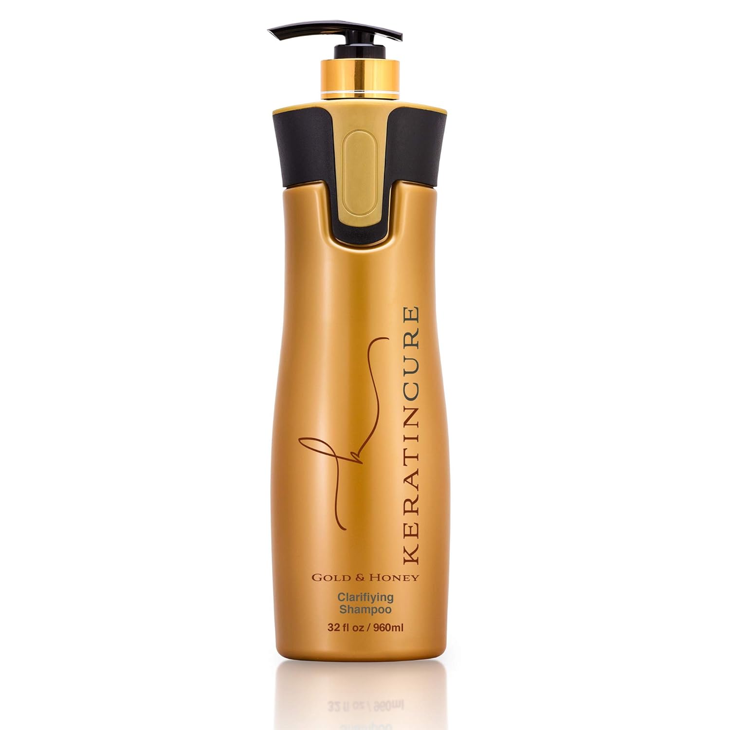 Keratin Cure Gold and Honey Clarifying Shampoo Deep Cleansing Hair moisturizing ingredients Lightweight & non greasy (960ml/ 32  )