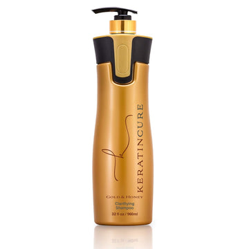 Keratin Cure Gold and Honey Clarifying Shampoo Deep Cleansing Hair moisturizing ingredients Lightweight & non greasy (960ml/ 32  )