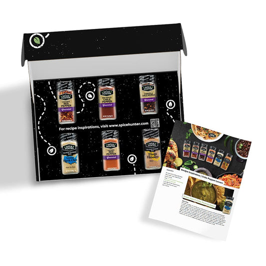 The Spice Hunter Chile Pepper Lovers' Gift Pack Kit includes Six Assor
