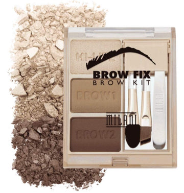 Milani Brow Fix Kit - Vegan, Cruelty-Free Eyebrow Color that Fills and Shapes Brows (Medium)