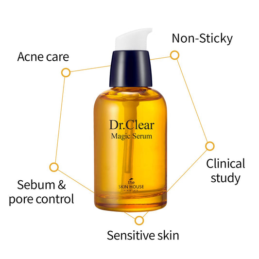 The Skin House Dr.Clear Magic Serum [50 / 1.69 .. ]Sebum Control Acne Care /Paraben Free, Cruelty Free, Korean Skin Care